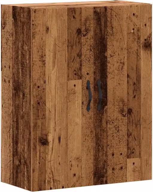 Mobile contenitore a parete moderno in legno anticato marrone HELLOSHOP26 L: 69,5 cm, P: 34 cm, H: 90 cm – 1
