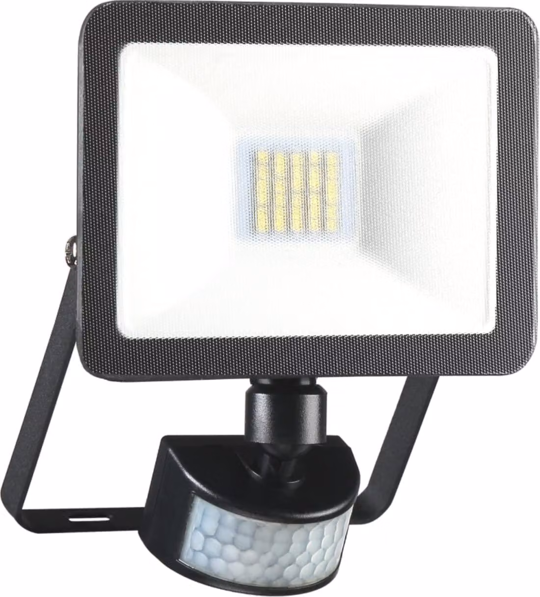 Lampada da esterno a LED, 10W, 800 lumen, grado di protezione IP54, con sensore di movimento, colore nero