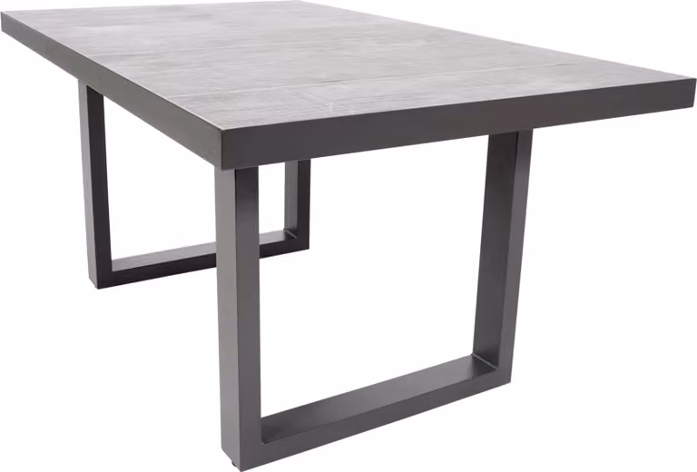 Tavolo da salotto - 140x85x67 cm - Alluminio - Vetroceramica