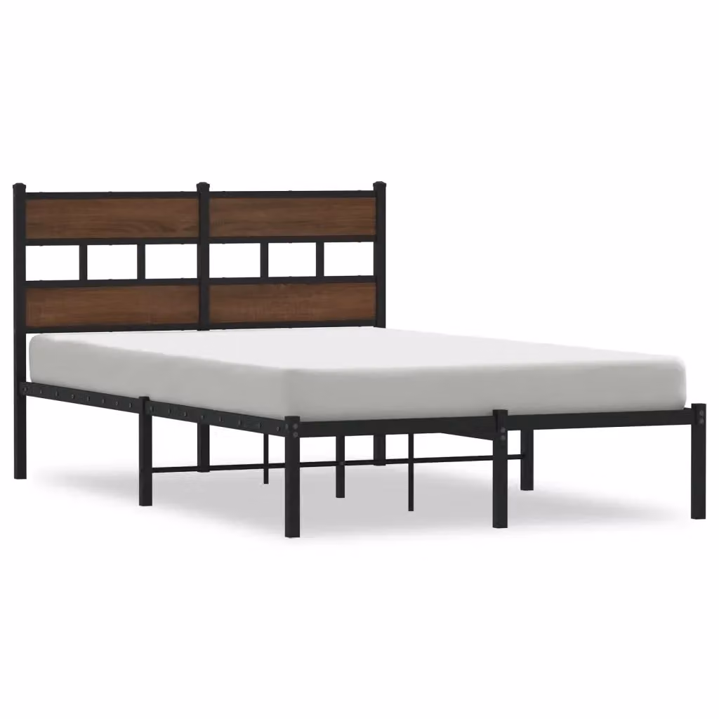 Struttura Letto con Testiera Design Mania in Rovere Marrone L: 120 cm, P: 200 cm – 2