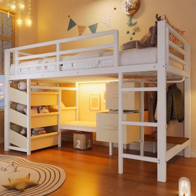 letto metallo bianco 90 x 200 cm