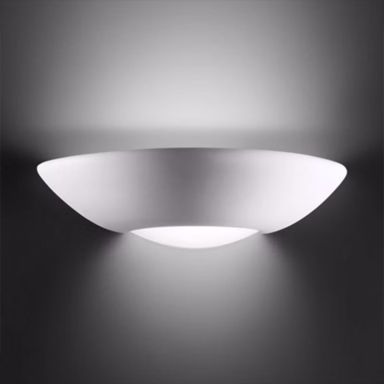 austrolux Applique da parete Casablanca, dimmerabile, Bianco / Opale, Soggiorno / Sala da pranzo, Ceramica, Moderno, Applique