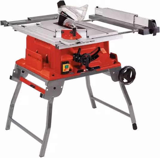Squadratrice Einhell TE-CC 250 UF rossa con lama da 250 mm e motore da 2000W con regolazione altezza e inclinazione