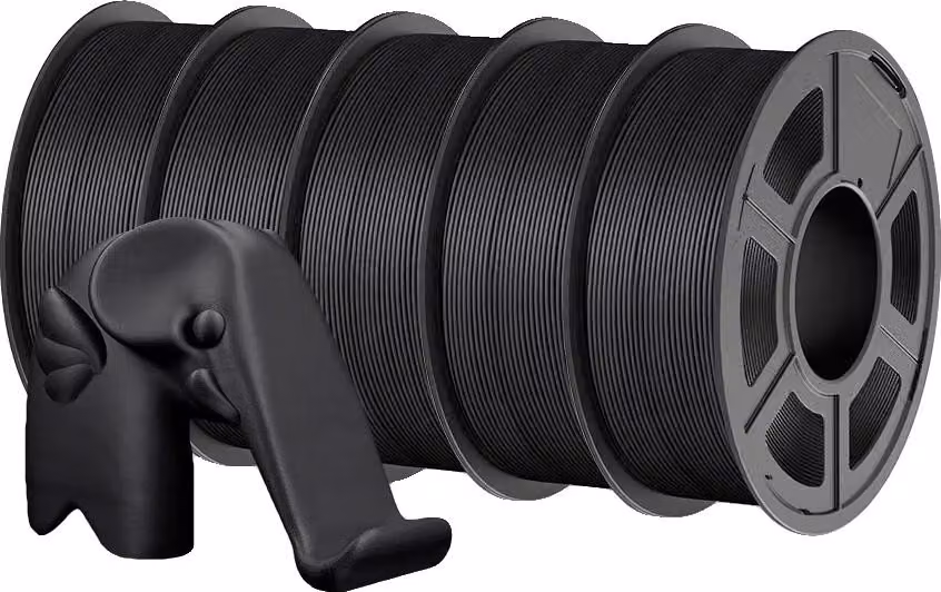filamento per stampa 3D, materiale ecologico, compatibilità versatile, PLA mat nero-5,5KG