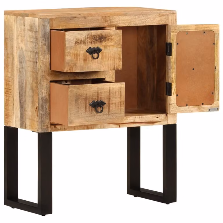 Credenza 60 x 30 x 76 cm in legno massiccio di mango