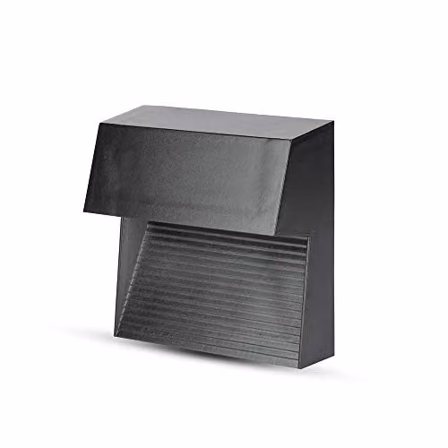 Faretto LED Segnapasso Quadrato Montaggio a Plafone 3W Colore Nero 4000K IP65
