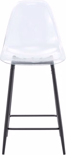 Set di 2 sgabelli da bar trasparenti con struttura metallica in argento, oro o nero - design moderno per cucina e sala da pranzo