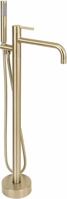 Rubinetto a pavimento per vasca Rea in ottone color brushed brass gold – 1
