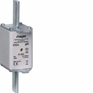 Cartuccia fusibile NH NH2C gG 500 V 200 A con segnalatore combinato e linguetta di presa in metallo