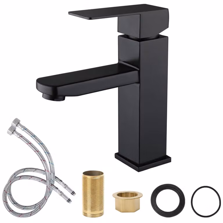 Solidchoice - Rubinetto per bidet nero opaco con accessori di collegamento