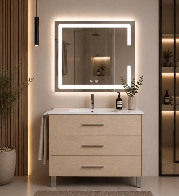 Mobile bagno con lavabo ORIGENBATH RIBERA senza specchio 70x45 cm estepa