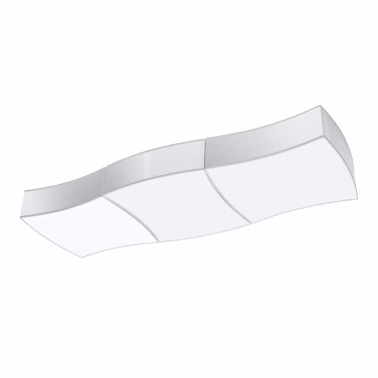 Plafoniera SQUARE 3 bianco 6xE27 15W PVC 11,5x39x106cm Sollux Lighting