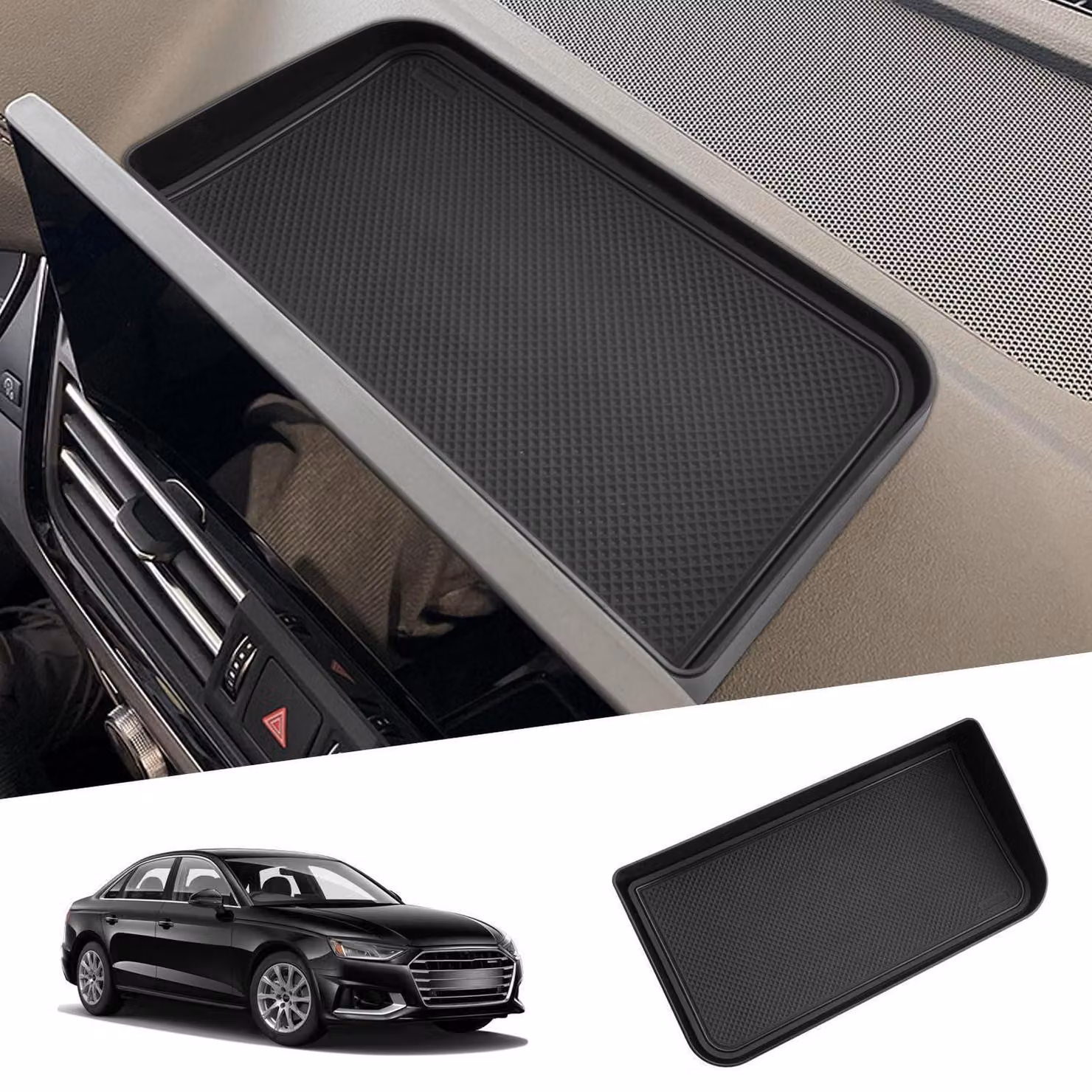 Contenitore portaoggetti per la console centrale di Audi A4 B9/A5/Q5 con schermo da 10,1 pollici