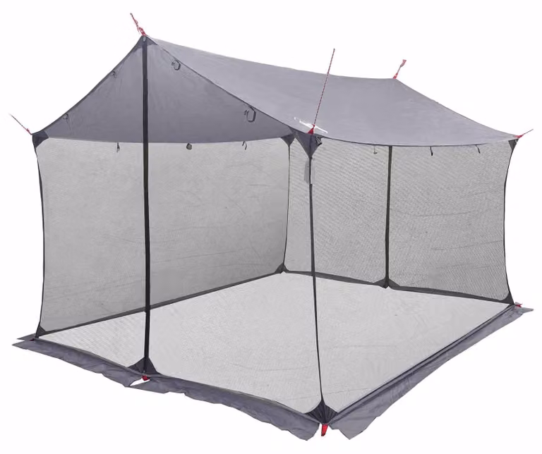 Tenda da campeggio con pareti in rete e protezione UV