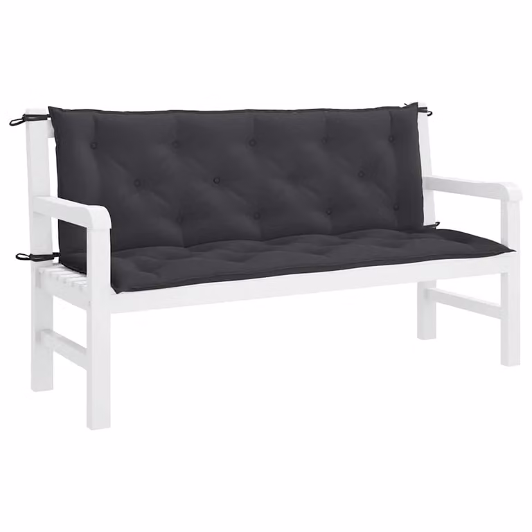 vidaXL Cuscino per Panca Nero in Tessuto Oxford, L 150 x P 50 x H 7 cm
