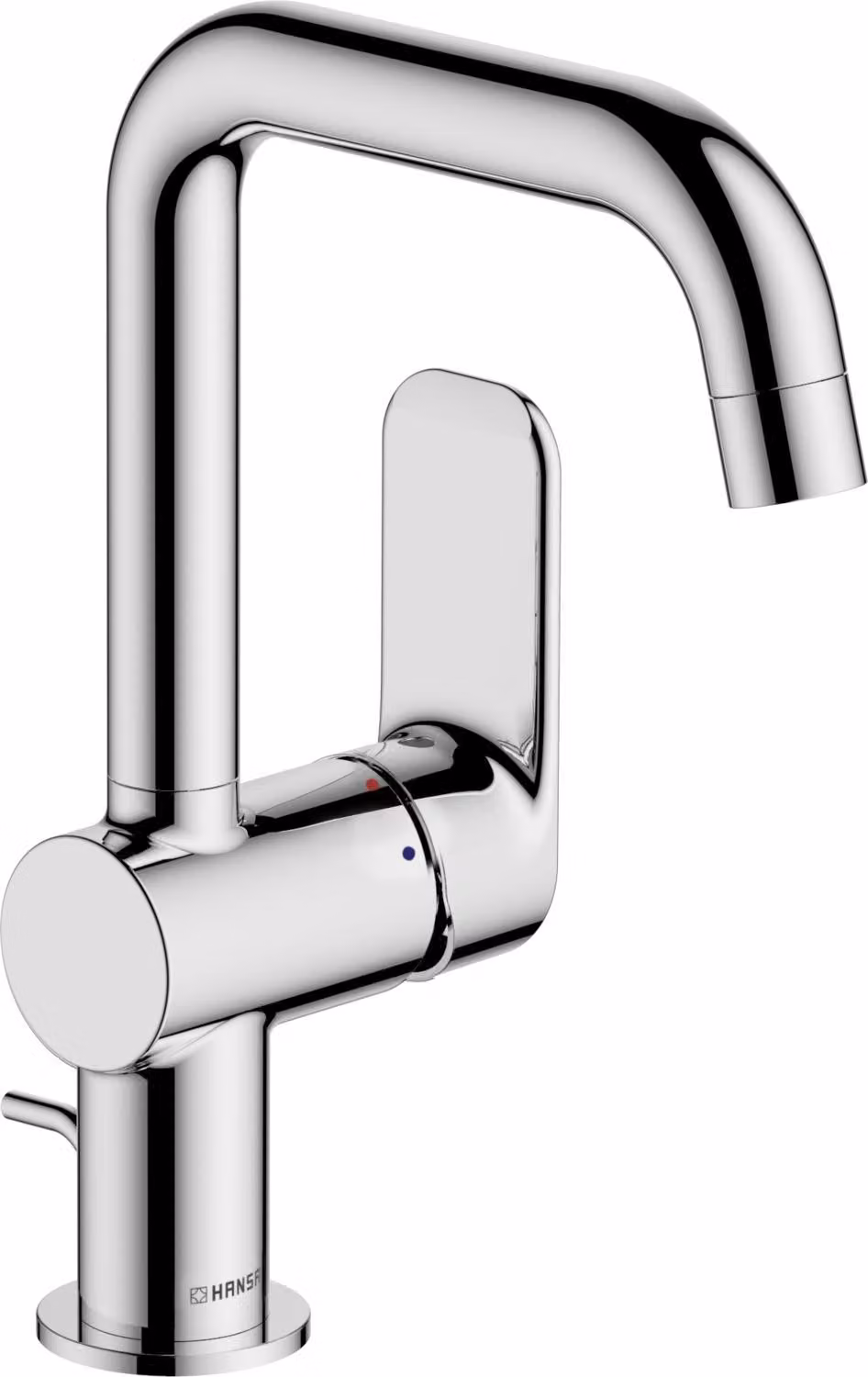HANSA HANSABASIC Mitigeur de lavabo, avec vidage, bec pivotant, bec 150mm, chrome, 55552243, 55552243
