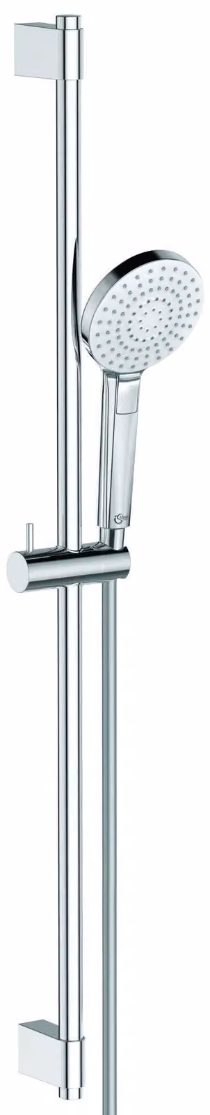 Set doccia componibile da 900 mm, cromato, con 3 diverse tipologie di getto