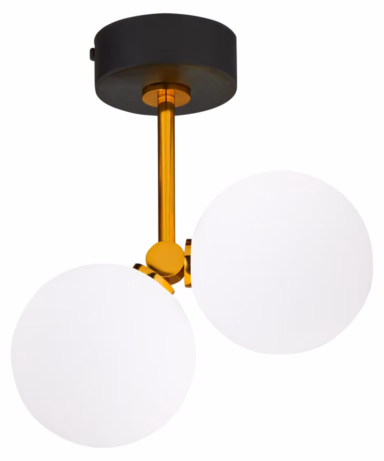 Applique da parete LUNA nero-oro-bianco 2xG9x15W in metallo, dimensioni: 23x20,5x10 cm, IP20, Jupiter