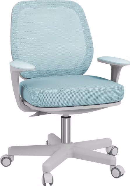 Vinsetto Sedia da Ufficio Ergonomica ad Altezza Regolabile con Schienale Traspirante, 55x48x82.5-94.5 cm, Verde Chiaro   Aosom Italy