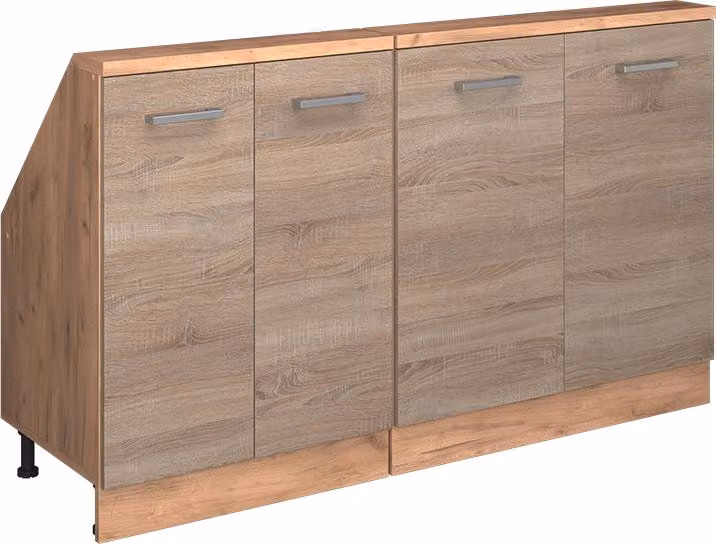 Mobile cucina sottotetto Vicco R-Line Sonoma 140 cm Set di 2, Model 58154