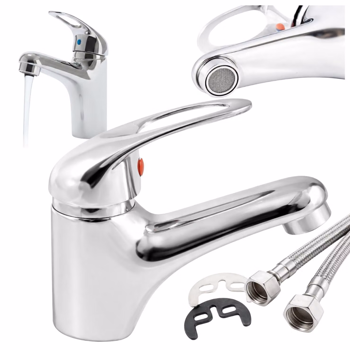 Granitan - Rubinetto per lavabo - Rubinetto da bagno - Cartuccia in Vetroceramica - Ottone - Cromo - Rubinetto per lavabo - ALFA
