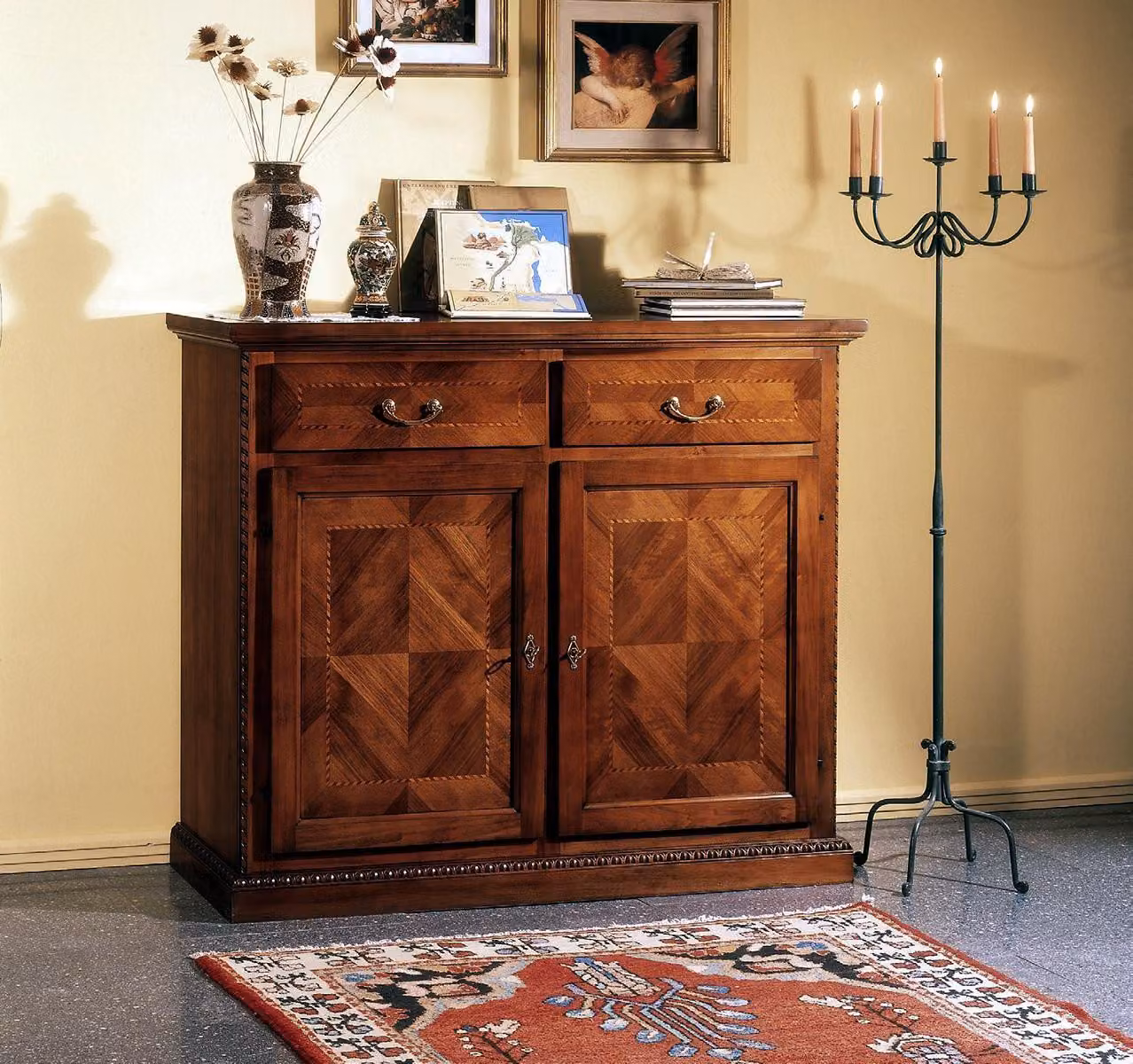 Kommode Schubladen Holz Sideboard Schrank Schränke Massiv Kommode Wohnzimmer