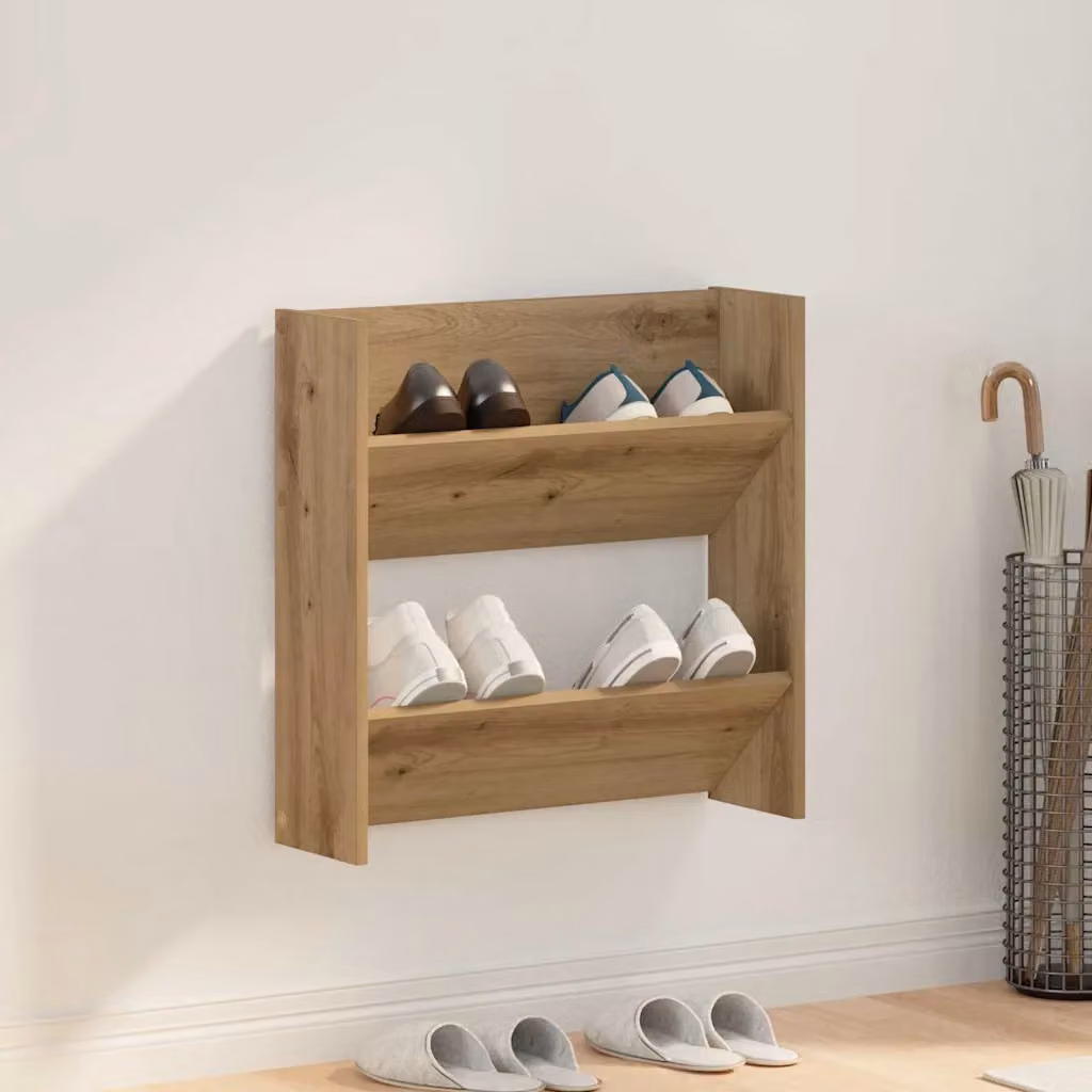 Scarpiera moderna vidaXL in legno marrone con ripiani piatti L/P/H: 60 x 18 x 60 cm