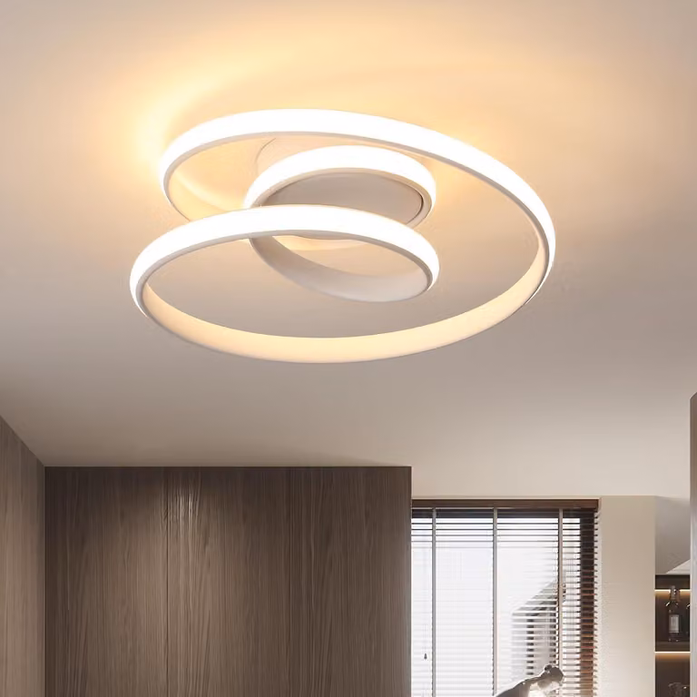 Lampada a soffitto LED Comely, 36W, design a spirale creativo, colore bianco, temperatura di colore 3000K