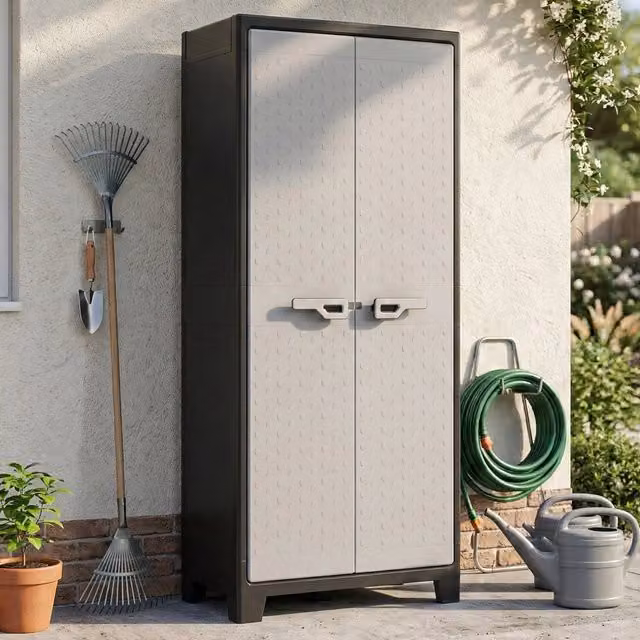 Armadio da esterno Oshawa DMORA Grigio L: 80 cm, P: 44 cm, H: 182 cm