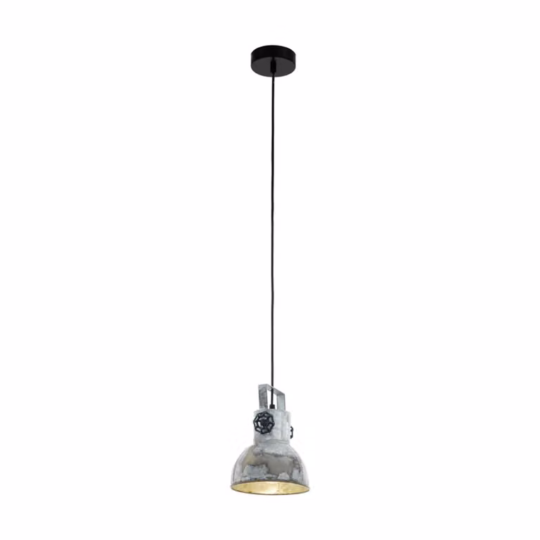 Lampadario A Sospensione Vintage Barnstaple Acciaio Nero 1 Luce E27