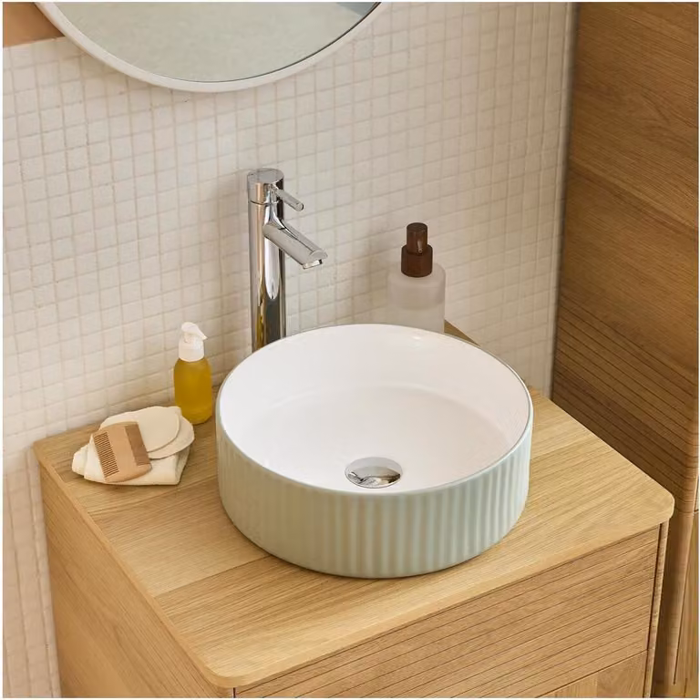 Lavabo da appoggio rotondo NELA 36 x 36 cm