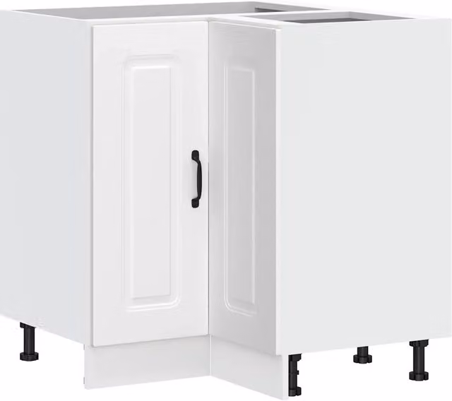 Mobile angolare moderno da cucina Kalmar HELLOSHOP26 in legno composito bianco L/P/H: 75,5 x 75,5 x 81,5 cm