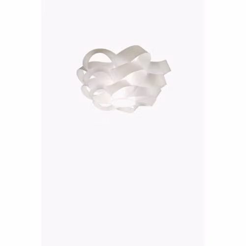 Plafoniera Moderna 2 Luci D75 In Polilux Bianco Made In Italy