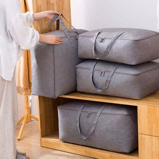 Borsa per il trasporto e la conservazione di coperte o abbigliamento - Blu, 2 pezzi, 70 x 50 x 30 cm