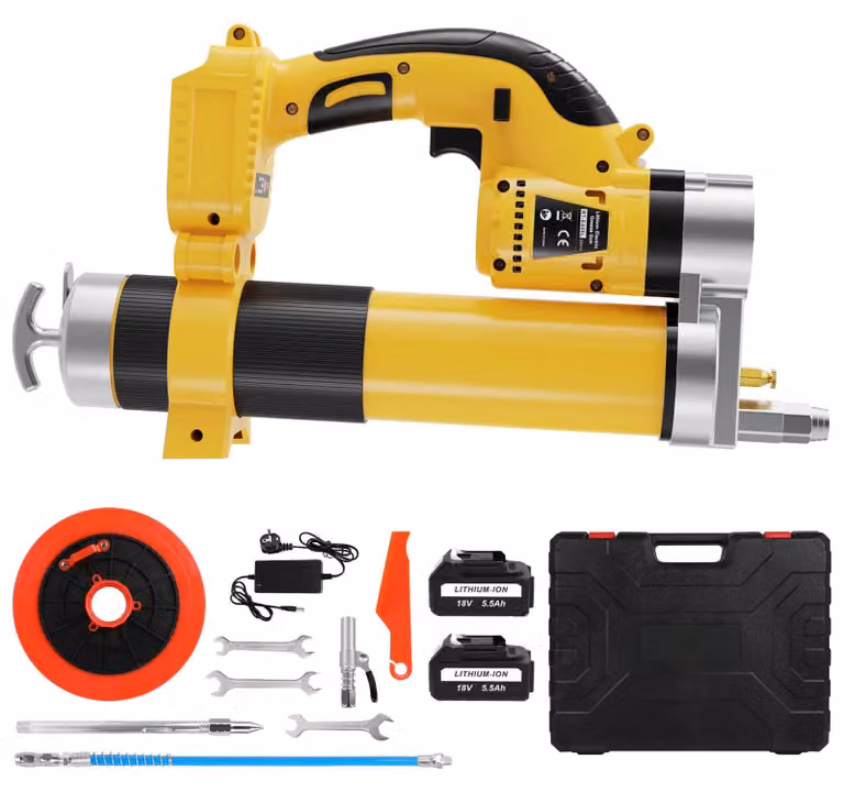 Pressa idraulica a batteria, 18 V, 2 batterie da 5,5 Ah, 8000 PSI, motore brushless