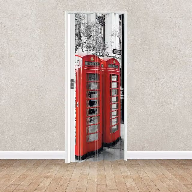 Porta a soffietto in PVC London modello Vera multicolore L 89,5 x H 214 cm