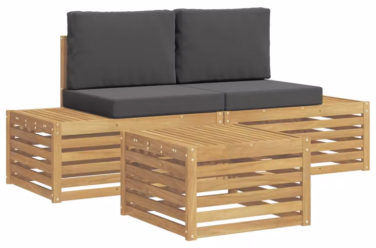 Set di divani da esterno, 4 pezzi