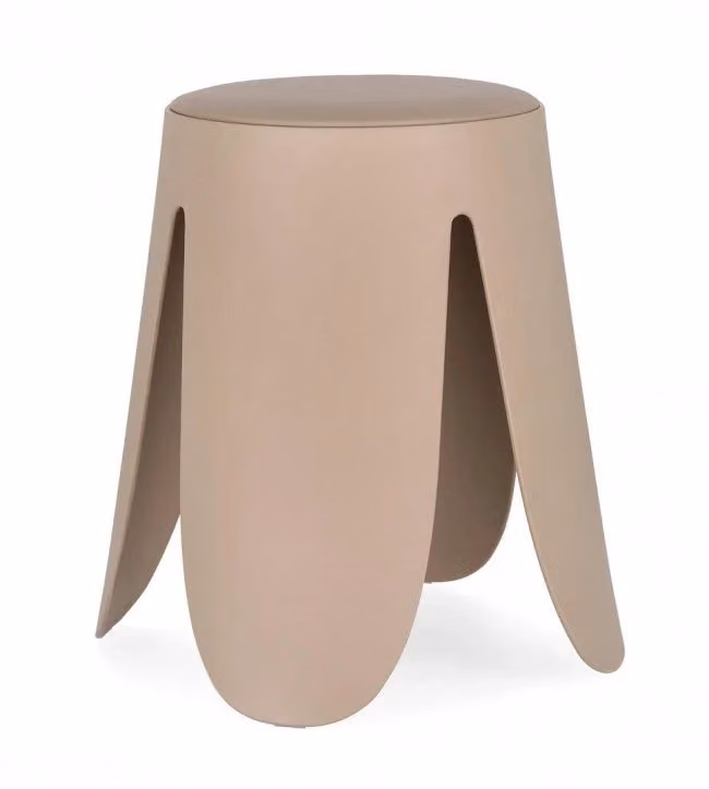 Set di 4 sgabelli Imogen GIORDANOSHOP in similpelle beige, design moderno cilindrico, Ø 37 x H 47 cm – 2