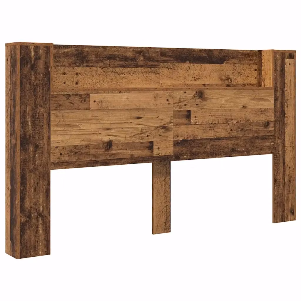 Testiera decorativa vidaXL in legno marrone con illuminazione integrata e mensola, L 180 x P 17 x H 104,5 cm – 2