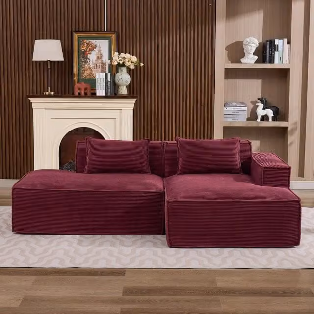 Divano 2 Posti con Cuscini ¨C MINIMAL ¨C Tessuto, 235 cm