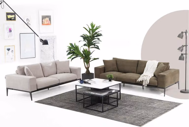 Sofagarnitur 32 Sitzer Sofa Garnitur Grau Sofas Modern Gruppe Set