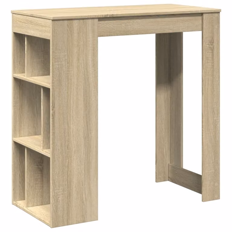 Tavolo Bar con Rastrelliera Sonoma 102x50x103,5 cm Multistrato