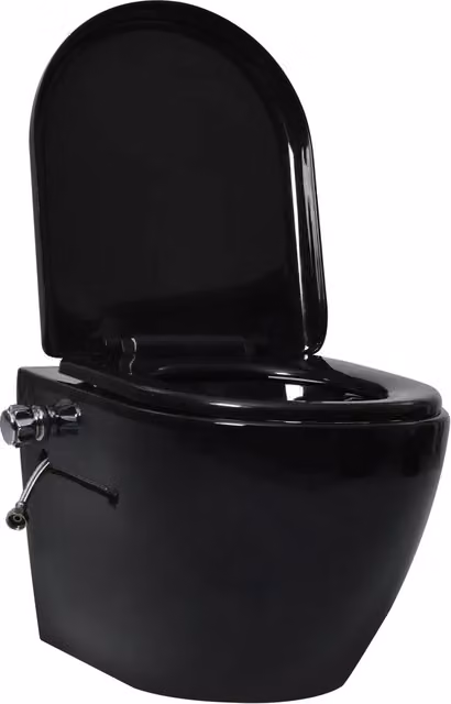 Toilette senza Bordo Sospesa con Funzione Bidet Ceramica Nera CFW8441816