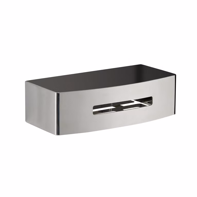 Portaoggetti a muro rettangolare in acciaio inox AISI 304 Gedy serie POSEIDON - Cromo Lucido