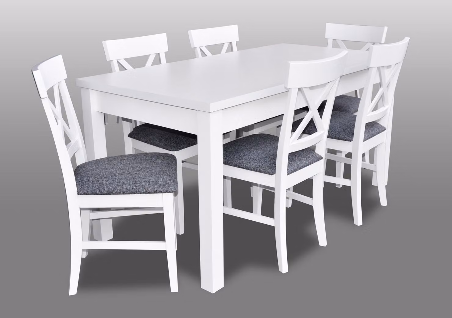 Modern Antik Stil Esszimmer Set Holz Metall Tisch Essgarnitur 6x Stühle Stuhl