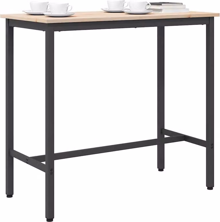 tavolo Naturale 100 x 50 x 91 cm Legno ingegnerizzato e acciaio