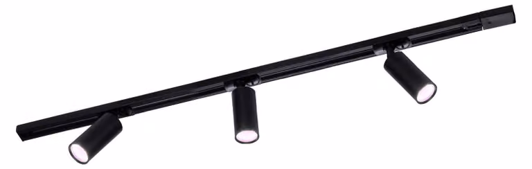 Lampade a binario Ledvion, lunghezza 1 metro, monofase, colore nero, 3 luci, RGB