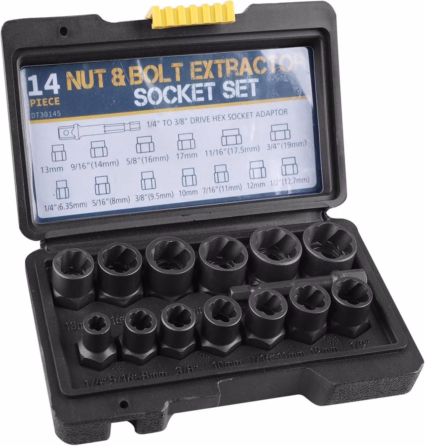 Set di cacciaviti a spirale, 14 pezzi, da 6,35 a 19 mm, per viti danneggiate