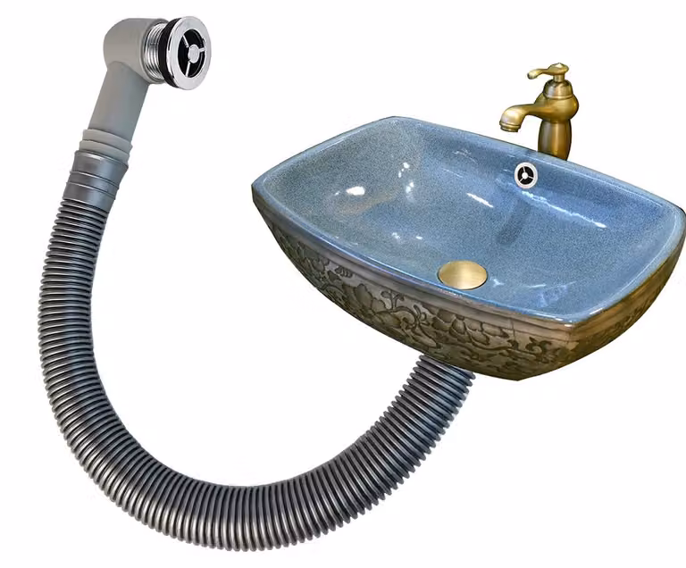 Solidchoice - Set di 2 tubi di scarico curvi per lavabi