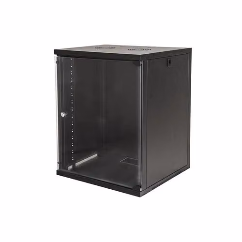 Rack Link 19 armadio da muro per reti con 15 unità, colore nero, H: 75 cm, L: 54 cm, P: 60 cm – 2